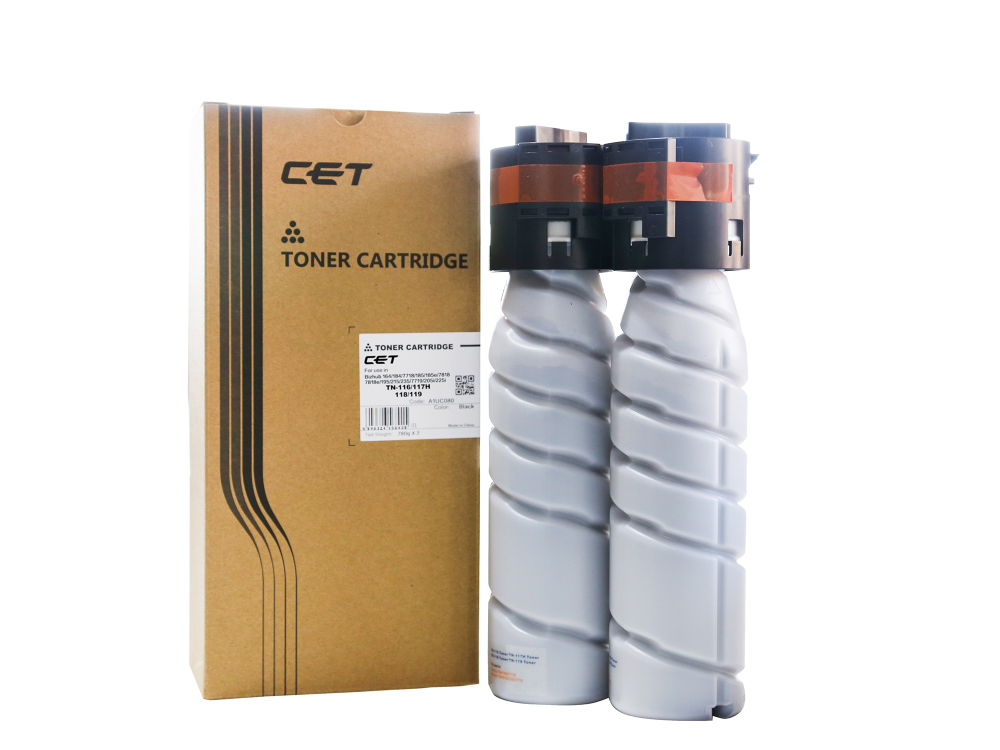 Тонер-картридж (KB9) TN-116/TN-117H/TN-118/TN-119H для KONICA MINOLTA Bizhub 164/184/195/215/235 (CET), 280г, 12000 стр., CET6701U