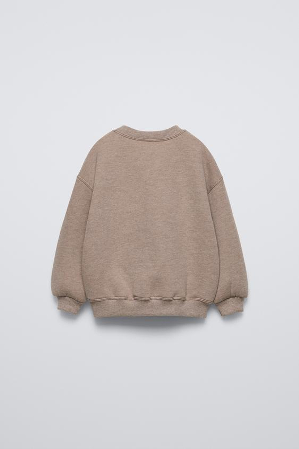 ZARA ОДНОТОННАЯ ТОЛСТОВКА, СЕРОВАТО-КОРИЧНЕВЫЙ