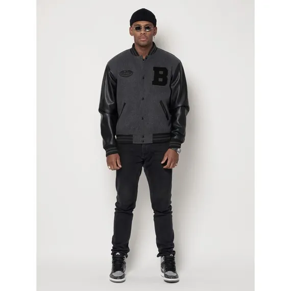 Бомбер мужской, цвет серый, размер 48