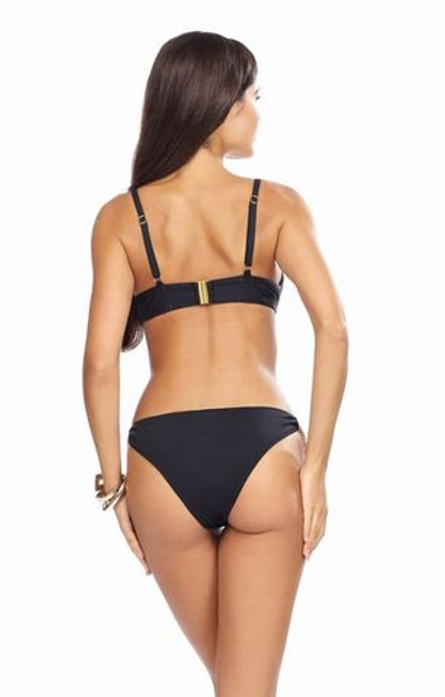 Соблазнительный купальник с металлическим декором (Размер: 65/34) (Цвет: черный)