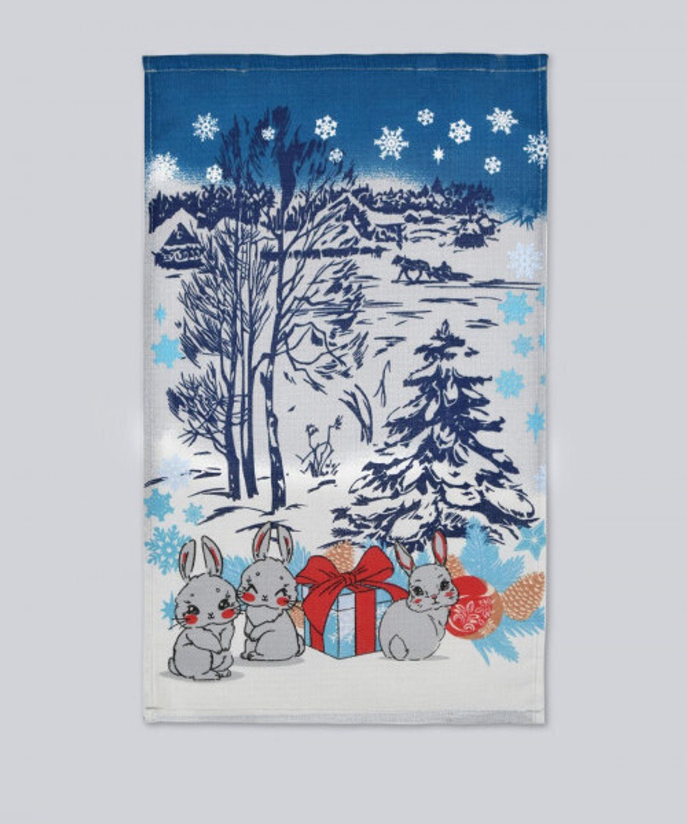 Полотенце вафельное 35*60см «Лесные жители» НГ_1