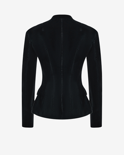 Жакет приталенный из бархата