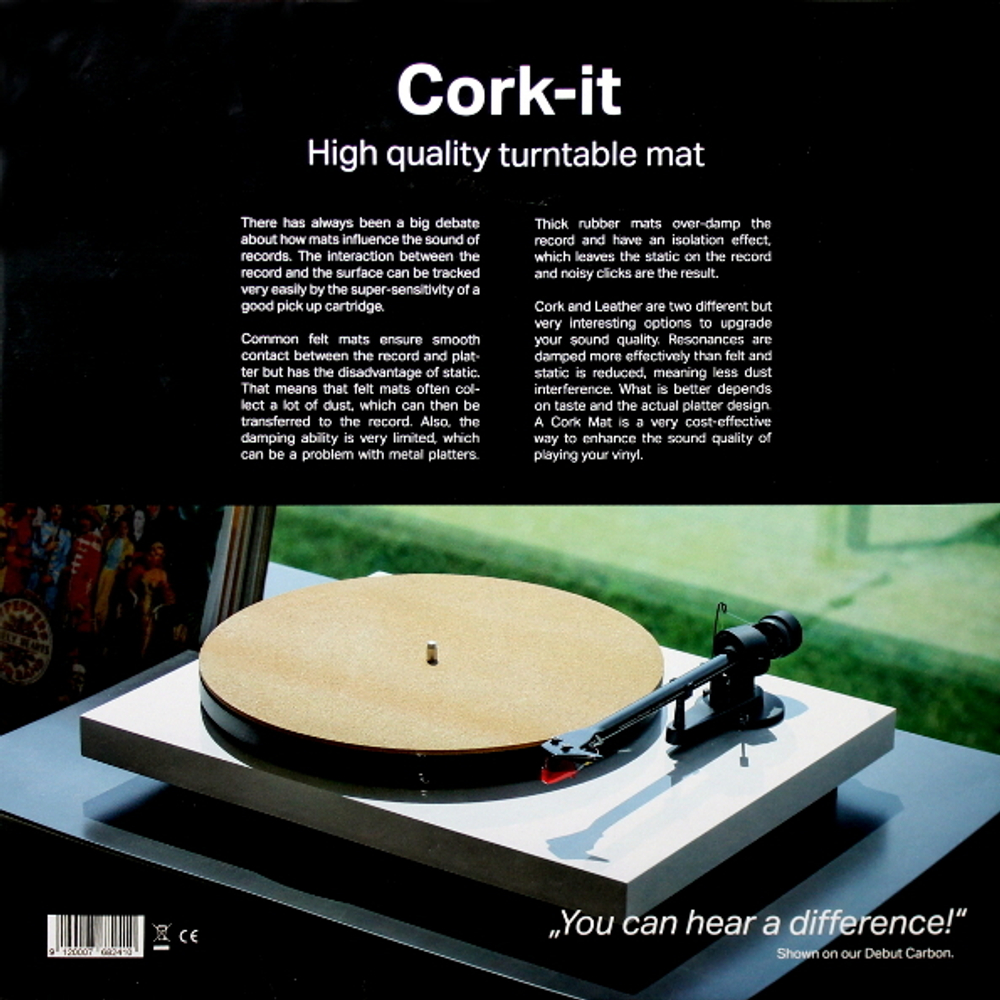 Слипмат Для Проигрывателя Виниловых Пластинок (Pro-Ject Cork It)