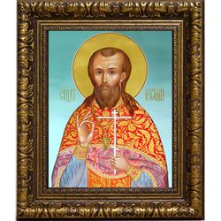 Василий Виноградов священномученик пресвитер. Икона на холсте.