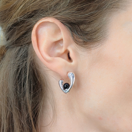 Серьги Fiore Luna BLACK EPOXY ACE31651-02 S