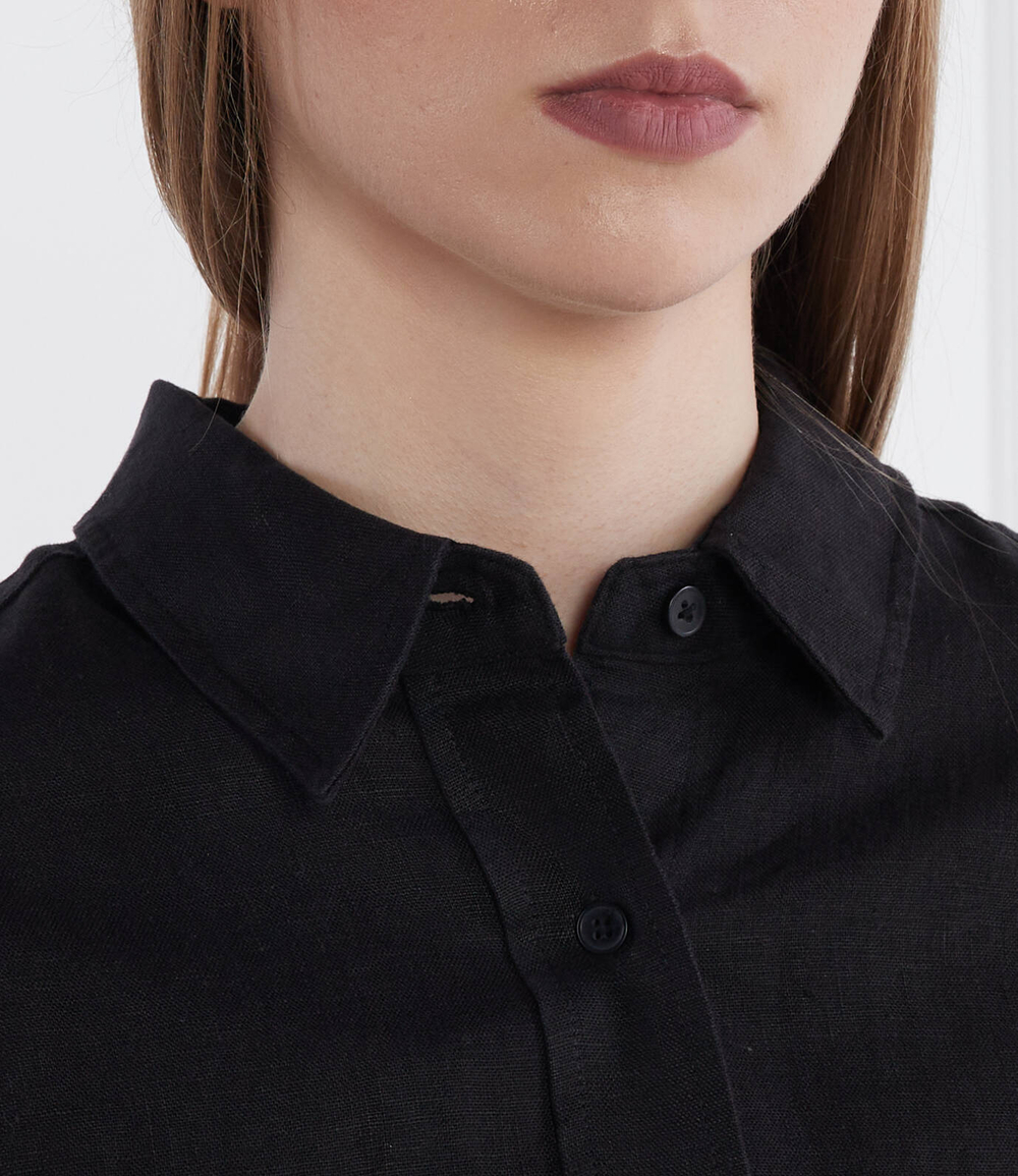 Льняная рубашка salova Sams\u00f8e Sams\u00f8e - черный(F24100188)