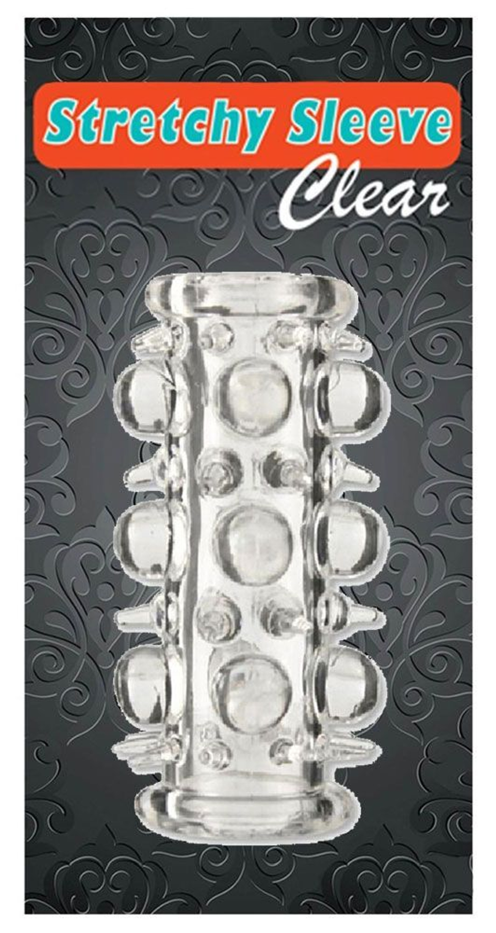 Прозрачная насадка на пенис с шипами и шишечками (Цвет: прозрачный)