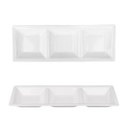 Менажница 30,8*11 см h2,5 см 3 отделения белая фарфор NEW P.L. Proff Cuisine [6]