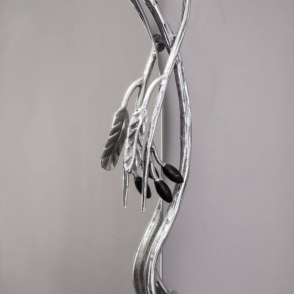 Настенное зеркало Oliva Branch (Олива Бранч) Айс Античное серебро