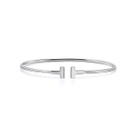 Браслет из белого золота 750 проба, Tiffany. Коллекция T narrow, 💕
