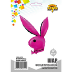 Фольгированный шар-фигура «Заяц» розово-черный, 98 см