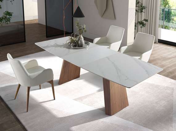 Раздвижной обеденный стол Angel Cerda 1134, 180-230х90 см, керамика