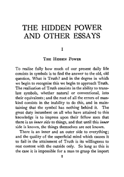 The hidden power, and other papers on mental science | T 1847-1916 Troward