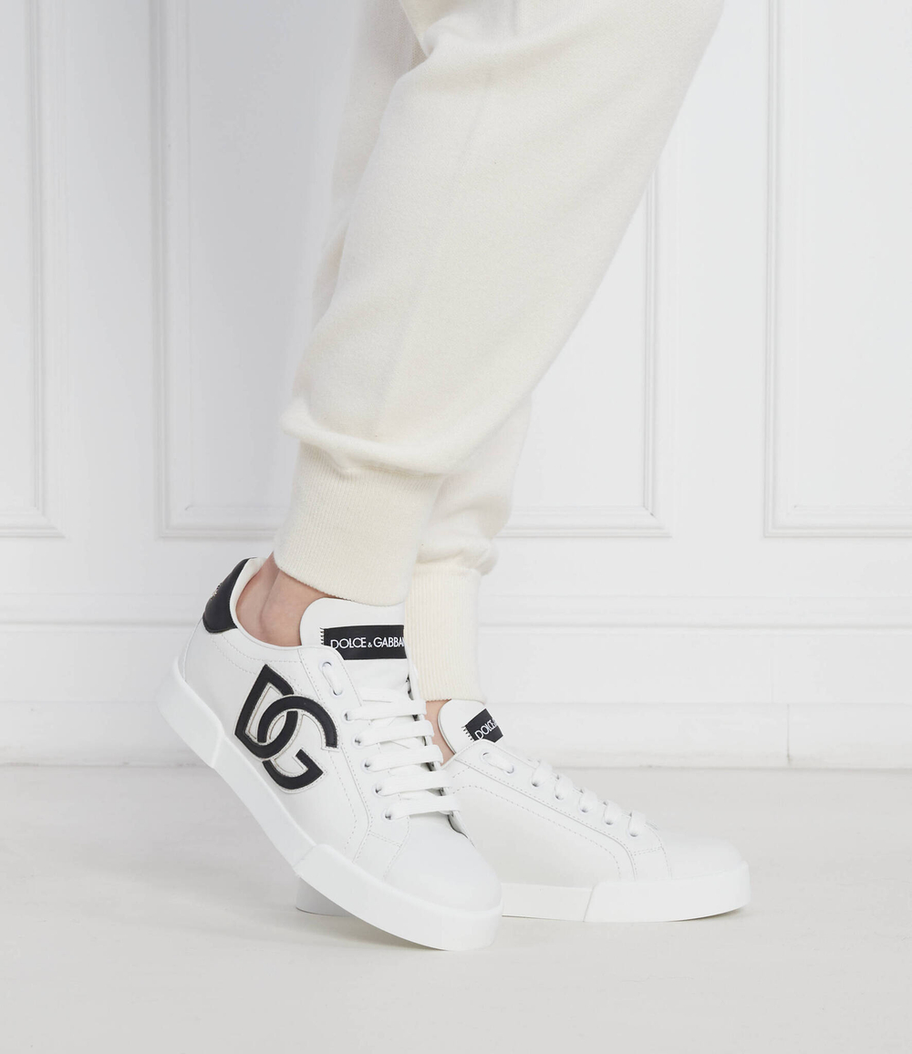 Кожаные кроссовки Dolce & Gabbana - белый(CK1545 AC330)