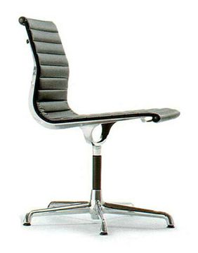 кресло eames aluminium office chair ( кожа) (by Steel Arts)