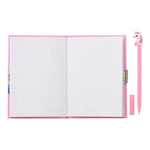 Блокнот детский Basir на замке, с ручкой, формат А6, серия "Единорог", с игрушкой, переплет 7БЦ, 18*13.2 см, 48 листов, ассорти