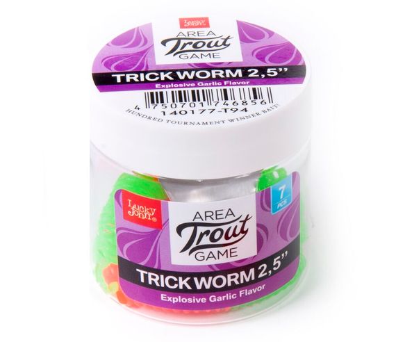 Слаги съедобные LJ Pro Series TRICK WORM 2,5in (6,35 см), цв. T94, 7 шт.