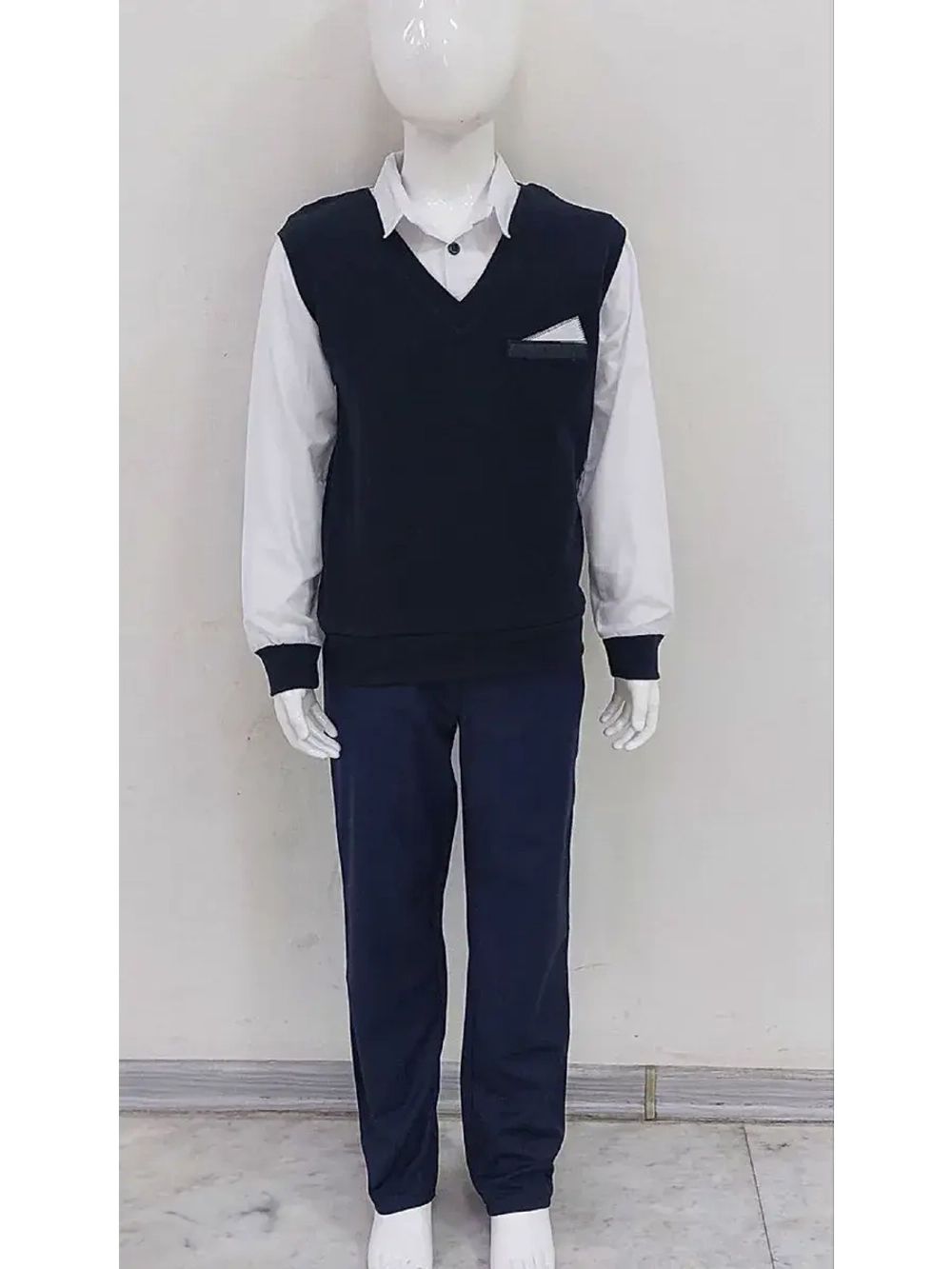 Брюки школьные классические для мальчика синие