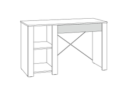 Джастин Стол письменный 12.154 белый/дуб белый