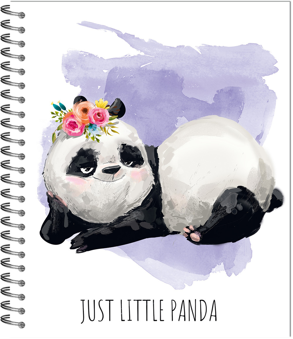 Тетрадь МАЛЕНЬКИЙ ПАНДА 170х203, 48 л. гребень, 4+0+ВД-лак, 4 диз