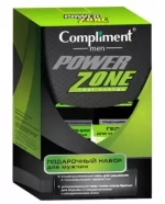 Мужской набор №1690 Compliment men Power Zone RealEnergy (гель д/умывания 100мл+Гель-тоник п/бритья 100мл)