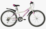 Велосипед NOVATRACK двухколесный 24" белый,  стальная рама 10, 6 скор., Shimano 24SH6SV.ALICE.10WT21