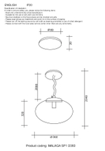Светильник подвесной Crystal Lux MALAGA SP1 D360 CHROME