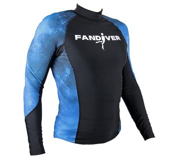 Гидрофутболка-рашгард FanDiver Galaxy мужская синий/черный