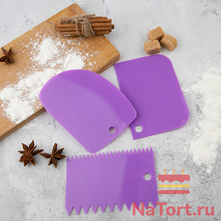 Набор шпателей кондитерских, 3 шт