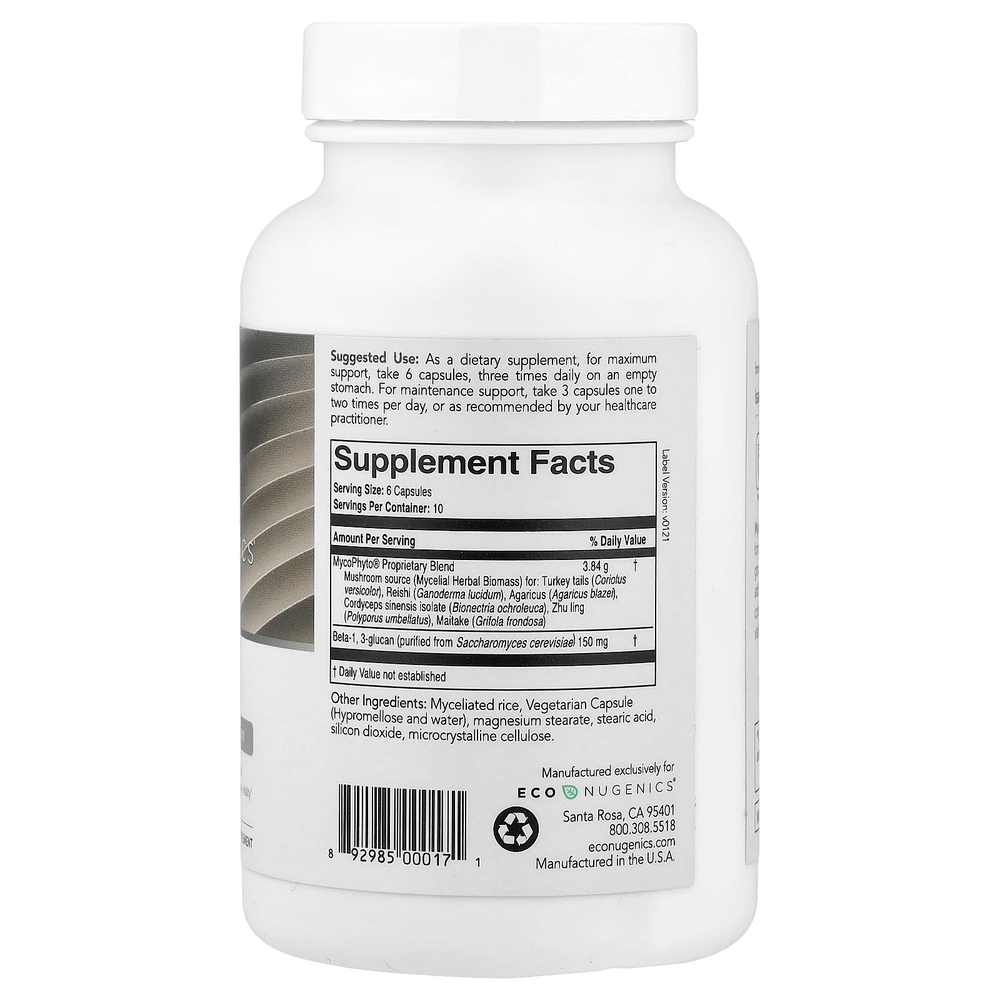 Econugenics, MycoPhyto®, 60 вегетарианских капсул