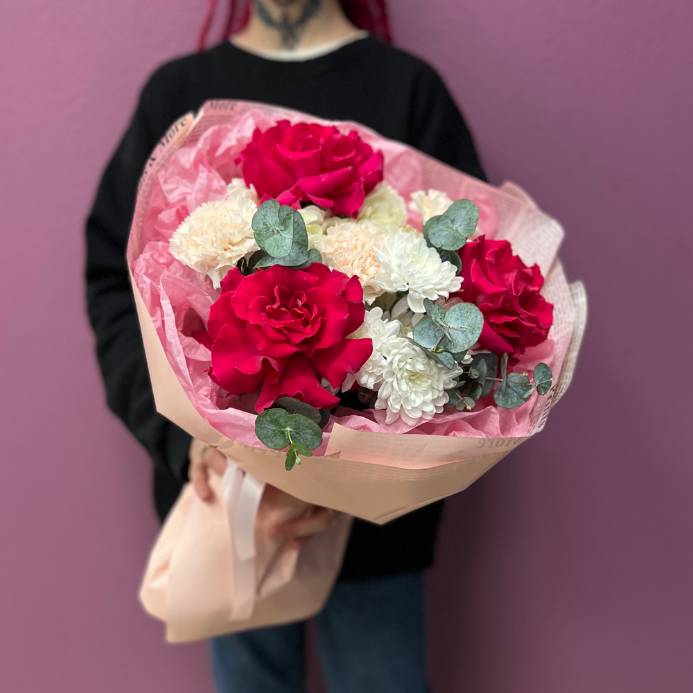 Букет "Малиновый поцелуй" #34