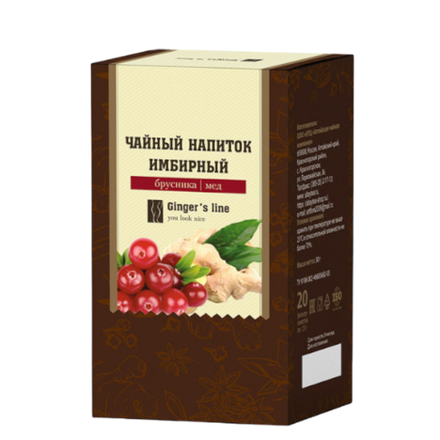 Травяной чай «Имбирный с брусникой и медом» (1,96 б)