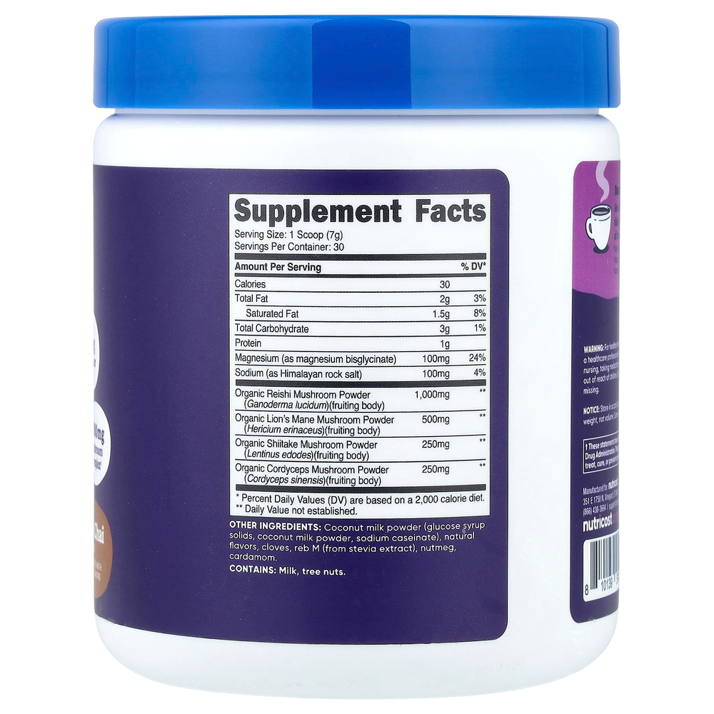 Nutricost, Nutrizen™, Unwind, адаптогенный грибной напиток, со вкусом карамельного чая, 207 г (7,4 унции)