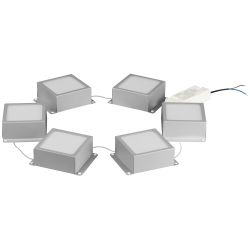 Светильник светодиодный ЭРА Грильято SPO-646-3-4K-S6 36Вт 4000К 89х89мм Домино 100х100 металлик 6 кубиков драйвер