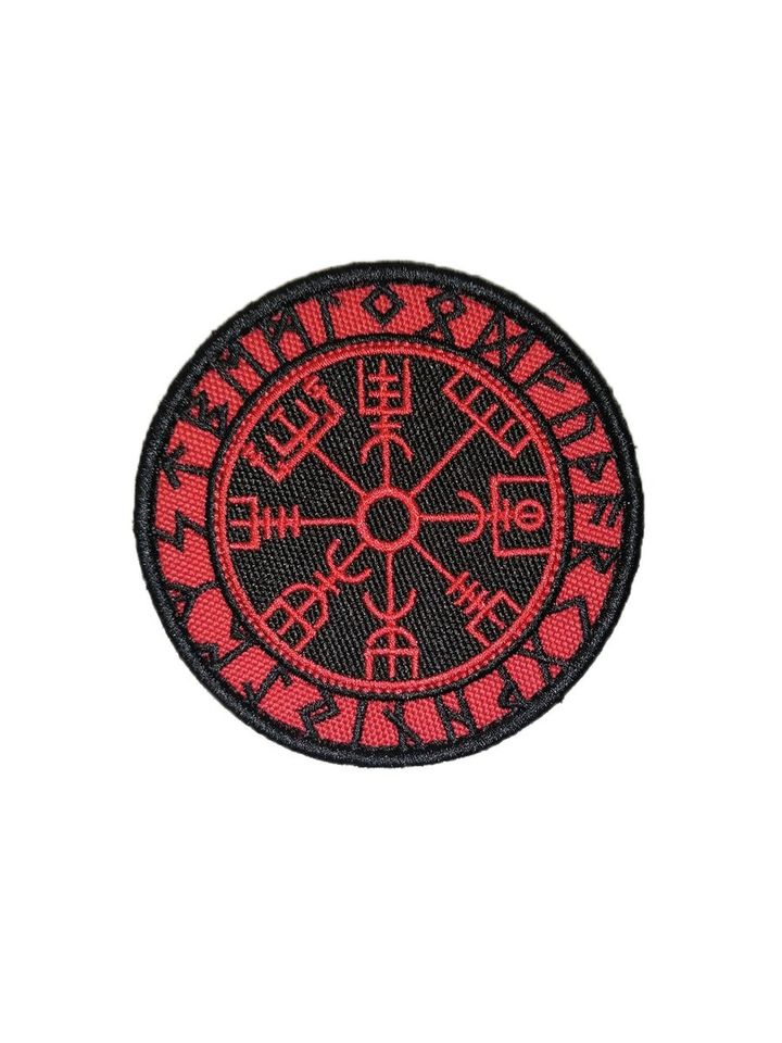 Патч Компас викингов красный