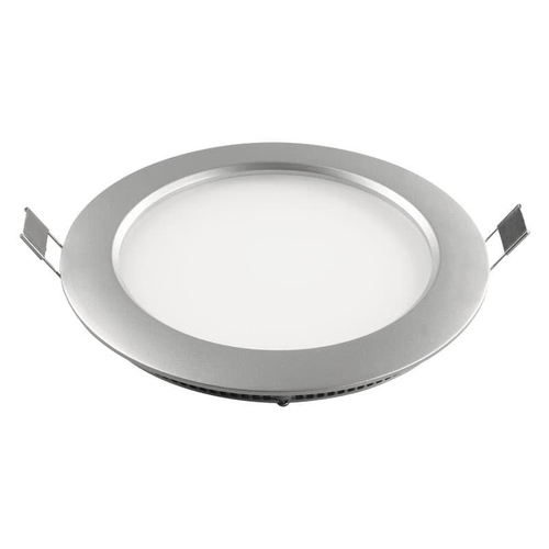 ULP-R180-10/WW SILVER Светильник светодиодный потолочный встраиваемый «Uniel». Ультратонкий. Диаметр ￠180*16mm. Цвет корпуса серебристый. Цвет свечени