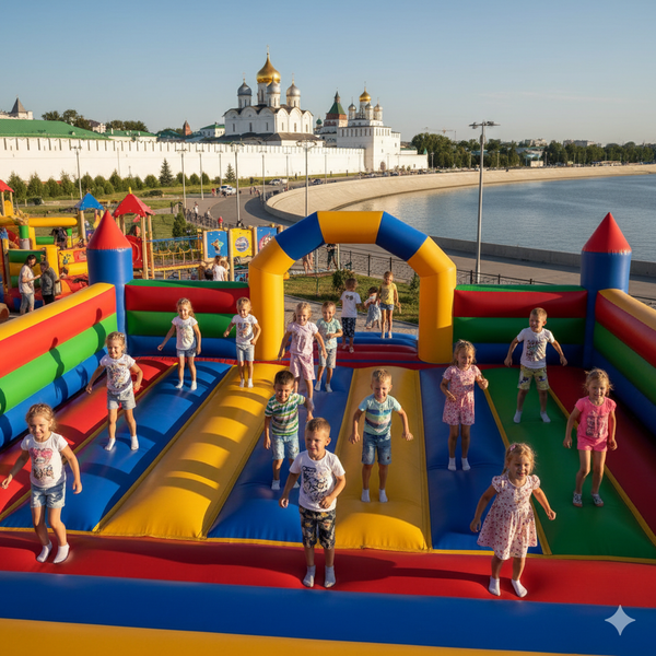 Надувной батут купить в Астрахани недорого от БатутМастер 🎉