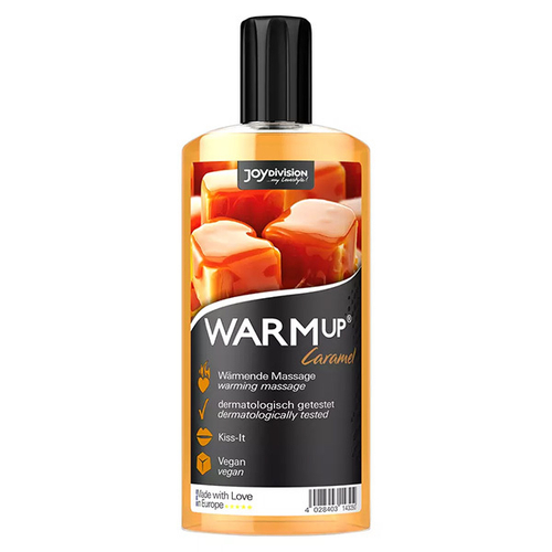 Съедобное разогревающее массажное масло со вкусом Карамели JoyDivision WARMup Caramel Warming Massage Liquid 150мл