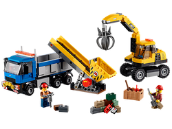 LEGO City: Экскаватор и грузовик 60075 — Excavator and Truck — Лего Сити Город