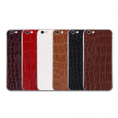 Наклейка из экокожи для iPhone 6/6S, 011062 Черный