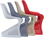 Стул пластиковый Siesta Contract Bloom, серебристый