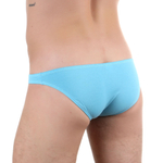 Сексуальные низкие трусы-слипы из хлопкового полотна (Размер: L) (Цвет: синий)