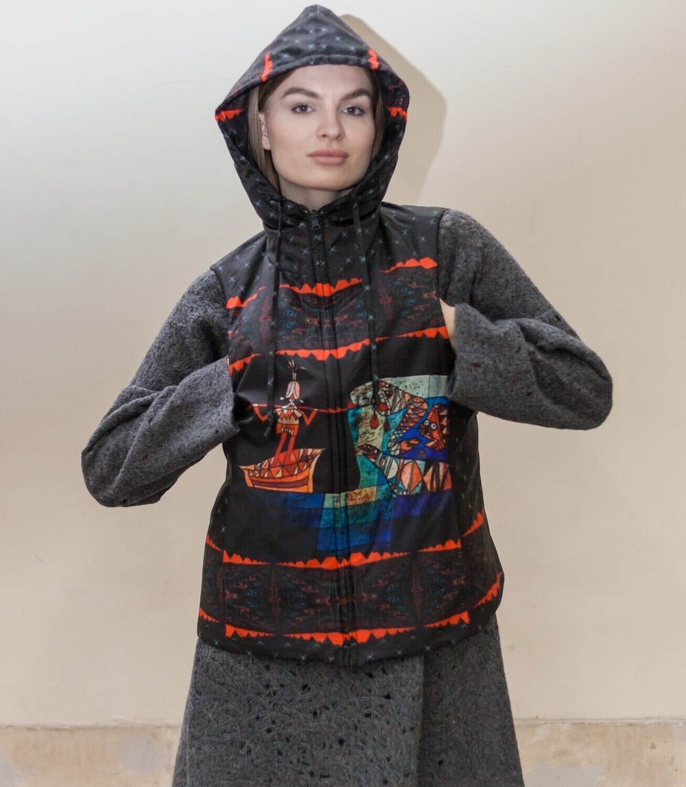 Двусторонний жилет "Синдбад", по мотивам живописи художника авангардиста Пауль Клее