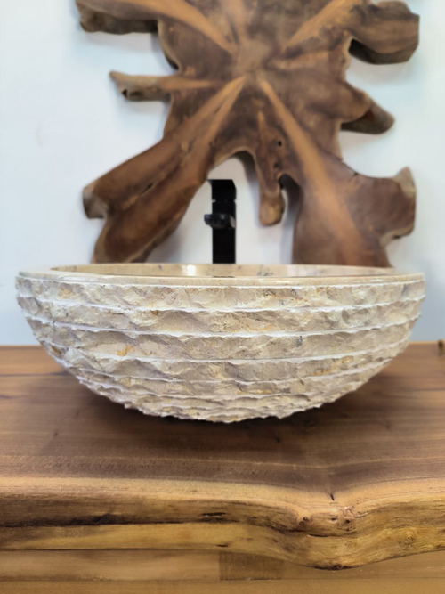 Раковина из мрамора Bowl Cream Marmo BM-65897 45*45*15 из натурального камня