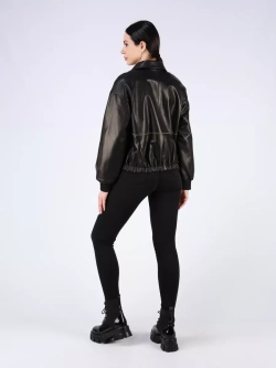 Кожаная куртка демисезонная бомбер