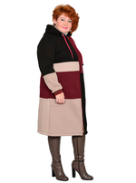 Зимняя удлинённая толстовка Брусника