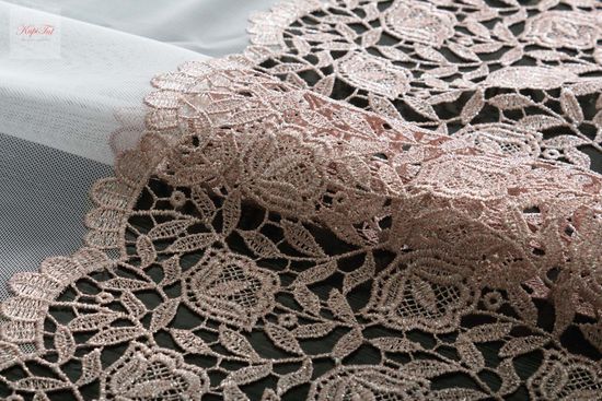 Тюль Патриция французская сетка (пыльная роза)