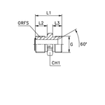 Адаптер AS D12 ORFS 13/16 - BSP 3/4