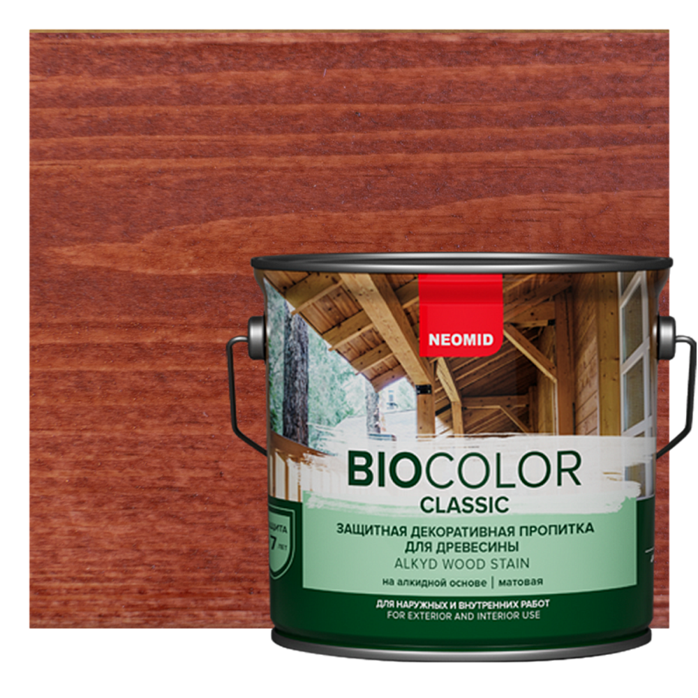 Защитная декоративная пропитка для древесины NEOMID BiO COLOR Classic