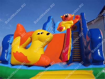 Коммерческий надувной батут "Привет, медвежонок!"
